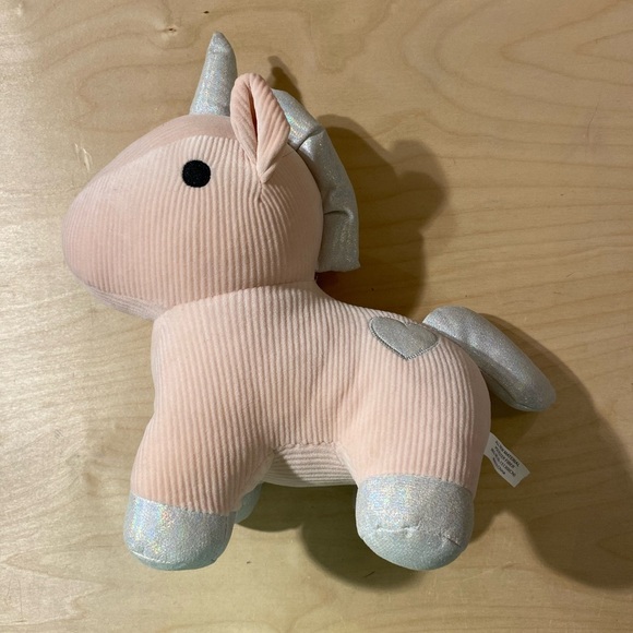 Plush Unicorn Toy - Pink and Silver (ID) - Picture 4 of 11